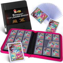 FunGuys Toploader Binder - 252 Kapacitet Trading Card Förvaringsalbum med Dragkedja