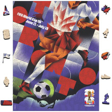 Puzzle en bois FIFA Coupe du Monde 2026 Toronto, 200 pièces, Cadeau de sport officiel