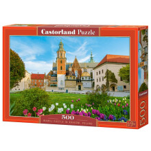 Puzzle en Bois 500 Pièces, Château de Wawel à Cracovie, Site du Patrimoine Mondial, Puzzle Adulte, Castorland B-53599