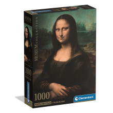 Clementoni Puzzel 1000 Stukjes Museum Collectie, Mona Lisa, Puzzel voor Volwassenen 14-99 Jaar, Compacte Doos, Made in Italy, 37094