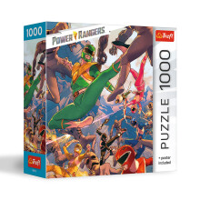 Trefl Power Rangers - Puzzle 1000 Pièces 27"x19" en Print, Jeu DIY pour Adultes et Enfants