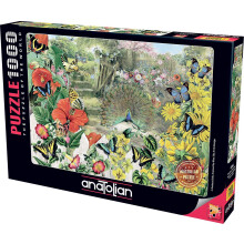 Puzzle Anatolian - Paon dans le Jardin 1000 Pièces #1084