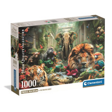 Clementoni - 39987 Puzzel 1000 Stukken voor Volwassenen en Tieners, Mystic Jungle Thema met Poster