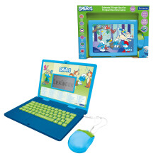 Lexibook, The Smurfs, Bilingual Spanish/English Educational Computer, Toy for Children with 124 Language, Writing, Maths, Logic, Music Activities and