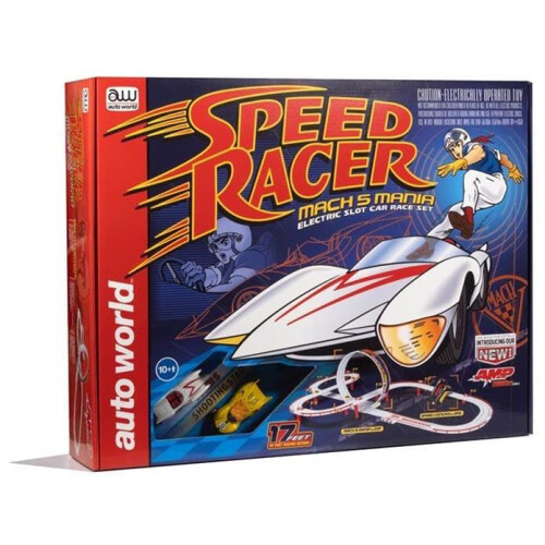 Auto World 17' Set de Course Mach 5 Mania HO Échelle SRS361