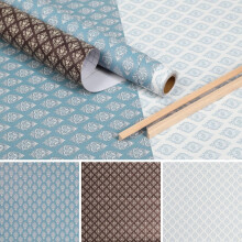 Dollhouse Peel and Stick Wallpaper 1:12 Scale with Skirting Boards and Cornices