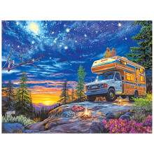 RoseArt - Mon endroit heureux - Nuit de camping - Puzzle de 750 pièces pour adultes