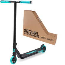 Sequel Ignite Stunt Scooter, Pro Trick Scooter für Kinder 8+, Skatepark BMX Scooter (Schwarz/Türkis)
