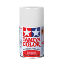 Peinture Modèle Tamiya Spray Polycarbonate PS-1 Blanc 86001