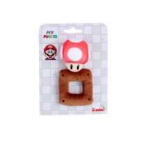 Simba My Mario Baby Plush Rattle - 6-Inch Mushroom Grab Toy for Infants