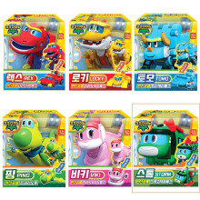 Ensemble de 6 Mini Robots Dinosaure Go Go Dino REX TOMO Viki PING LOCKY et Storm