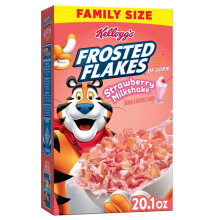 Kellogg's Frosted Flakes Strawberry Milkshake Family Size Cereal (569g)