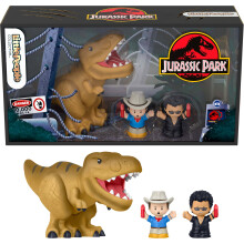 Little People Collector Jurassic Park Édition Spéciale, 2 Figurines & 1 Dinosaure T-Rex