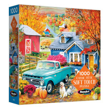 RoseArt - Douce Touche - Puzzle 1000 Pièces Cottage d'Automne - Scène de Campagne