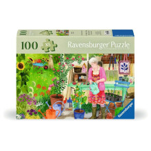 Ravensburger Feel Well - Garten - 100 Teile Puzzle | Ein blühendes Paradies | Dickere Teile, großes Format, Ständer