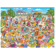 RoseArt - Chaos de Dessin Animé - Folie du Yoga - Puzzle 500 Pièces pour Adultes