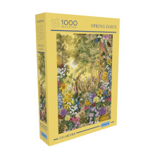 Gibsons Spring Dawn 1000 Teile Puzzle für Erwachsene - Verzaubernder Wald mit frischen Blumen und Hasen