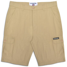 (38, Stone) Lambretta Mens Cotton Summer Cargo Shorts