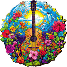 Puzzle en Bois Guitare ESC WELT 200 Pièces - Divertissement Captivant pour Adolescents et Adultes - Jouet Amusant et Écologique