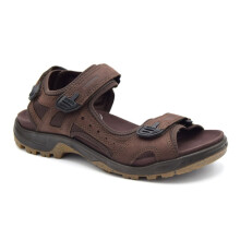 (10.5-11 (45EU) UK, Mocha) ECCO Mens Offroad Yuctan Plus Leather Adjustable Walking Hiking Sandals