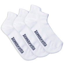 Lambretta Mens 3 Pack Ankle Trainer Socks - White