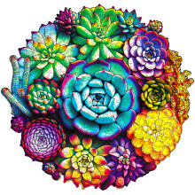 ESC WELT Puzzle en Bois Succulent 500 Pièces - Divertissement Captivant pour Adolescents et Adultes - Jouet Amusant et Écologique