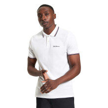 (XL, White) Ben Sherman Mens Signature Pique Short Sleeve Polo Shirt
