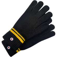 Lambretta Mens Original Fine Knit Winter Warm Striped Gloves