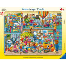 Ravensburger Dierenspeelgoed Winkel 35-delig Raam Puzzel voor Kinderen 4+