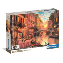 Clementoni - 31743 Puzzel 1500 Stukken voor Volwassenen en Tieners, Thema Venetië, Compacte Doos met Poster