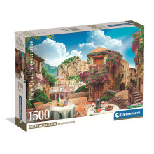 Clementoni - Puzzle 1500 Pezzi per Adulti e Teenager, Tema Panorama Italiano, con Poster, Scatola Compatta, Idea Regalo