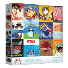 RoseArt - Planet Cat - Chats de Film - Puzzle Jigsaw de 300 Pièces pour Adultes