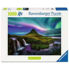 Ravensburger Aurora Over Kirkjufell 1000 Piece Jigsaw Puzzle - Northern Lights Iceland Landscape, Immersive Challenge for Adults & Teens
