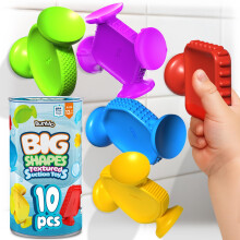 BUNMO Grote Vormen Textured Suction Bad Speelgoed voor Peuters 1-3 (10 Stuks)
