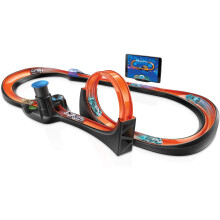 Hot Wheels id Smart Track Starter Kit with 3 Exclusive Cars, Track Pieces and Hot Wheels Race Portal for Physical & Digital Play, Gift for Kids Ages 8