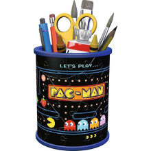 Ravensburger 3D Puzzle 11276-Utensilo Pac-Man 54 Teile Stiftehalter für Pac-Man-Fans ab 6 Jahren