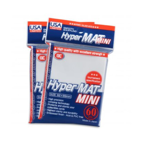 Pack de 60 pochettes KMC Mini Hyper Mat - Blanc - Version USA