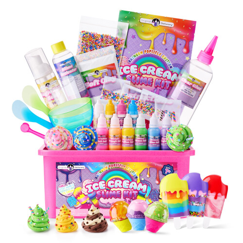 Kit de Slime de Helado Original - Edición Rainbow Popsicle - Todo en Uno