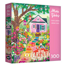 RoseArt - Olivia Gibbs - Puzzle 300 pièces Jardin Floral - Fleurs Colorées et Pérennes - Puzzle Adulte - Taille finie A