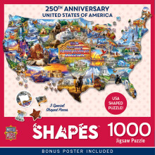Puzzle Jigsaw 1000 pièces pour adultes et familles - 250e anniversaire USA - 27"x 27"