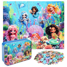 MZZOTOY Puzzles Princesse Sirène pour Enfants 4-8 Ans, 100 Pièces Puzzles Éducatifs