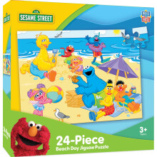 Puzzle MasterPieces Sesame Street - 24 Pièces, Thème Plage, 19"x14", 3+ Ans - Développement Cognitif