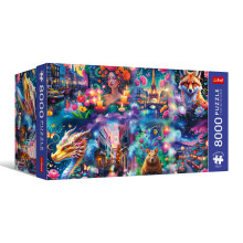 Trefl Premium Plus Quality - Puzzle Monde Coloré - 8 000 Pièces, Thème Intemporel, Pièces Parfaites, Pour 14 Ans et Plus