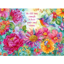 Cross & Glory - Soul Bloom - Puzzle 1000 Pièces pour Adultes | Art Floral & Oiseau Coloré