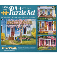 Bits and Pieces 4-in-1 Puzzle Set 1000 Teile für Erwachsene - Große 20" x 27" Puzzles