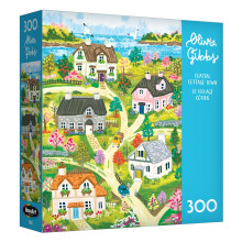 RoseArt - Olivia Gibbs - Küsten Cottage Stadt 300 Teile Puzzle, Ruhige Urlaubsszene - Erwachsene