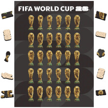 Serie Trofeo FIFA 2026 - Puzzle in Legno per Adulti, Spessore 5MM, Regalo Collezionabile Creativo