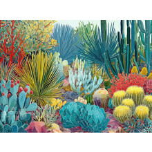 Cross & Glory - Puzzle Jigsaw 1000 Pièces pour Adultes | Art Moderne de Cactus & Succulentes | Design Nature Abstrait
