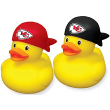 aminco Kansas City Chiefs NFL Team Rubber Duck Set - Officiële Verzameling - Geweldig Cadeau voor Fans