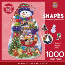 Masterpieces Schneemann Puzzle in Form 1000 Teile - Premium Qualität, lehrreiche und unterhaltsame Aktivität